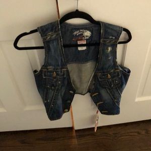 Denim Vest NWT True Religion Med